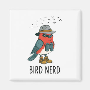 Bird Nerd Funny Bird Watching Birding Bird Lover Magnet