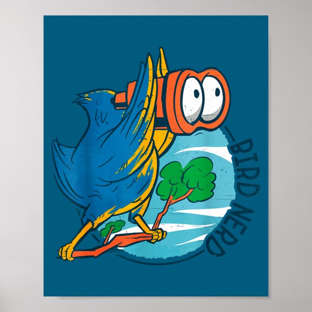 Bird Nerd Funny Bird Watching Birds Lover Ornithol Poster (Front)