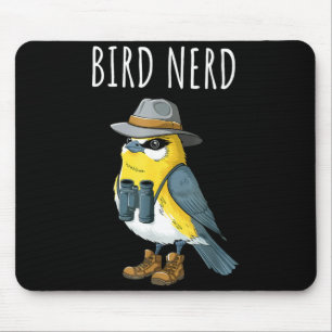 Bird nerd funny birder birdwatcher birdwatching mouse pad