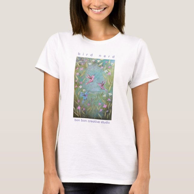 Bird Nerd & Hummingbird Tee (Front)