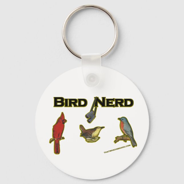 Bird Nerd Keychain (Front)