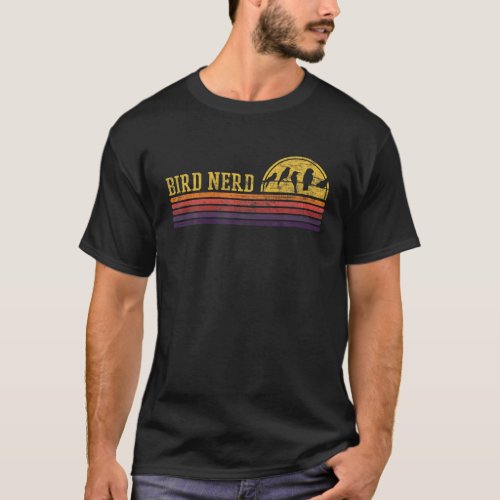 Bird Nerd Retro Vintage Distressed Bird Watcher T_Shirt