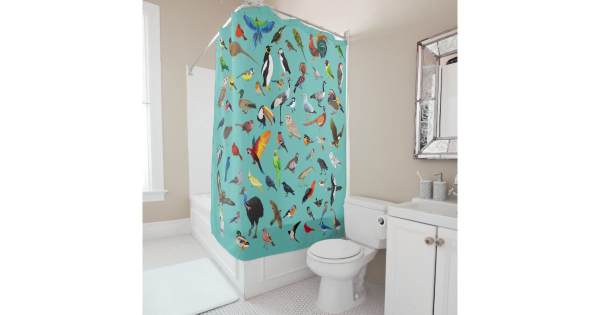 Bird Nerd Shower Curtain Zazzle