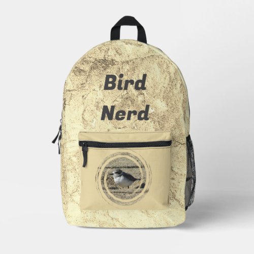 Bird Nerd Small Beach Wading Animal Birdwatcher Printed Backpack