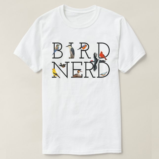 Bird Nerd T-Shirt (Design Front)