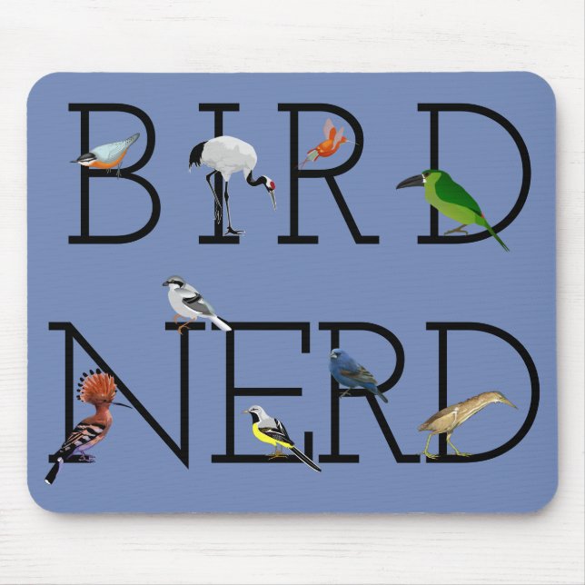 Bird Nerd Three Mouse Pad (Front)