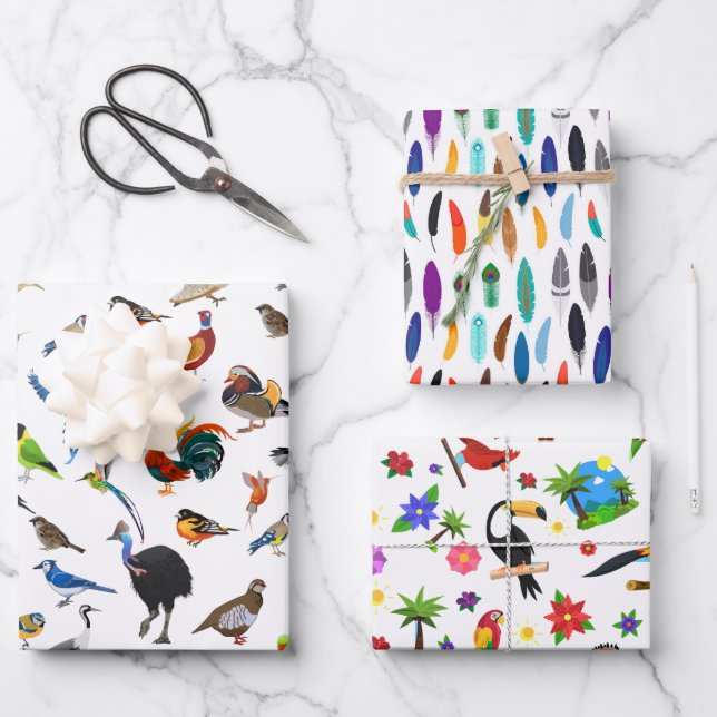Bird Nerd Wrapping Paper Sheets (Front)