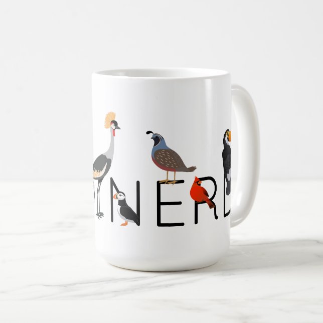 Bird Nerd X Coffee Mug (Front Right)