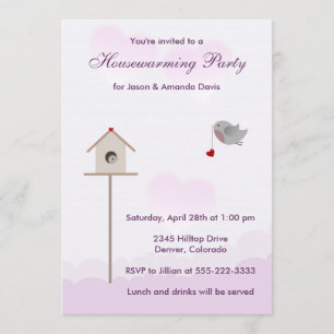 Bird Nest Housewarming Party Invitations