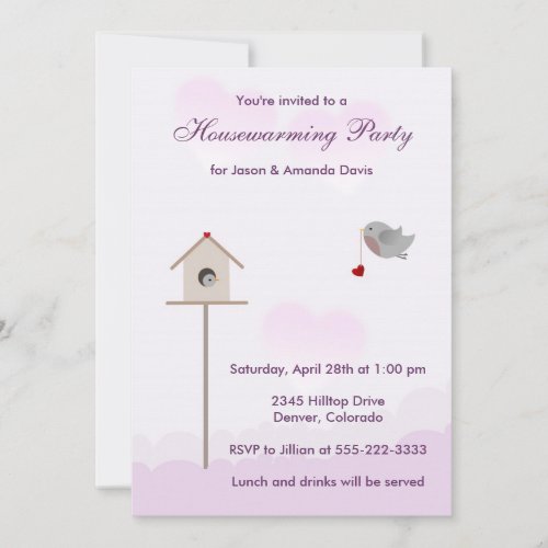 Bird Nest Housewarming Party Invitations