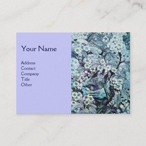 BIRD NESTmonogram blue white Business Card