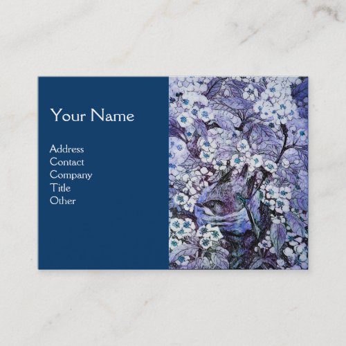 BIRD NESTmonogram blue white Business Card