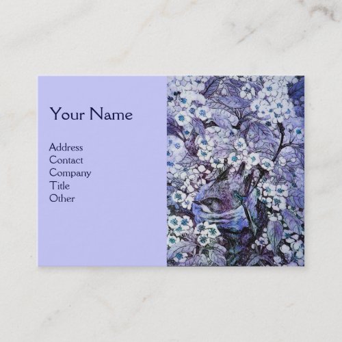 BIRD NESTmonogram blue white Business Card