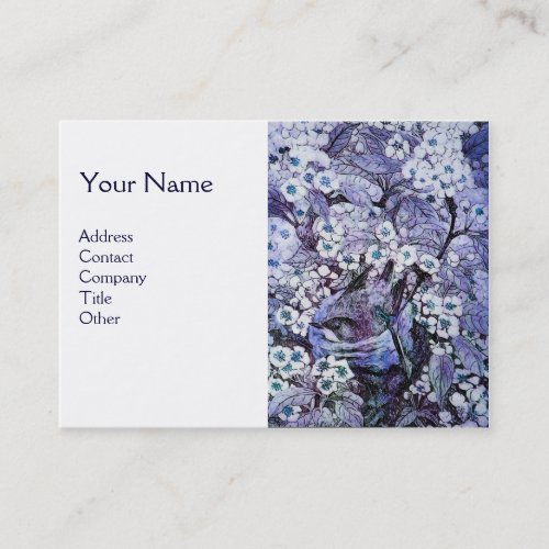 BIRD NESTmonogram blue white Business Card