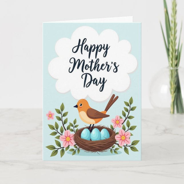 Bird Nest Mothers Day Card (Front)