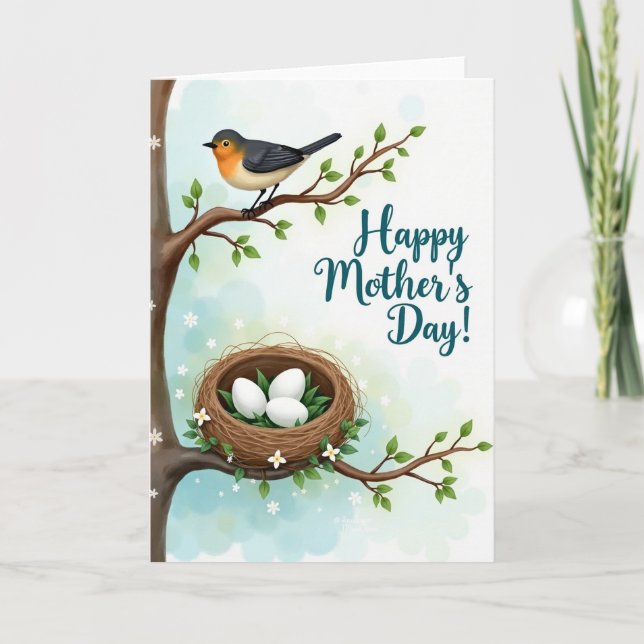 Bird Nest Mothers Day Scene Card (Front)