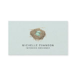 Bird Nest Simple Elegant Mint Professional Business Card Bird Nest Simple Elegant Mint Professional Business Card