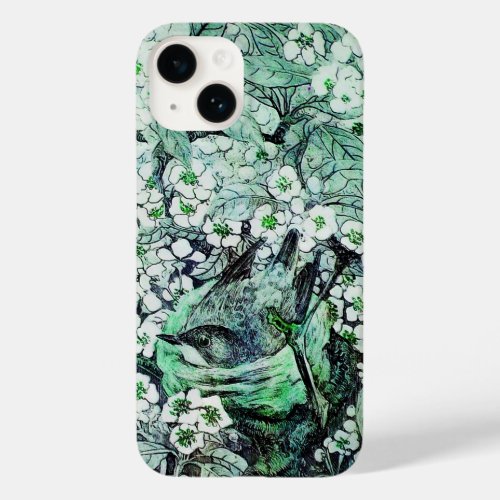 BIRD NESTTREE WHITE GREEN SPRING FLOWERS Floral Case_Mate iPhone 14 Case