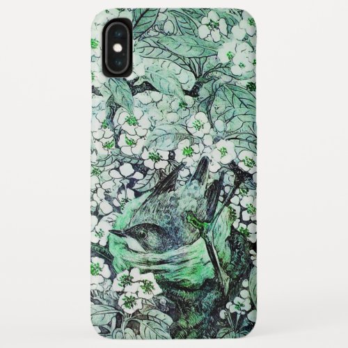 BIRD NESTTREE WHITE GREEN SPRING FLOWERS Floral iPhone XS Max Case