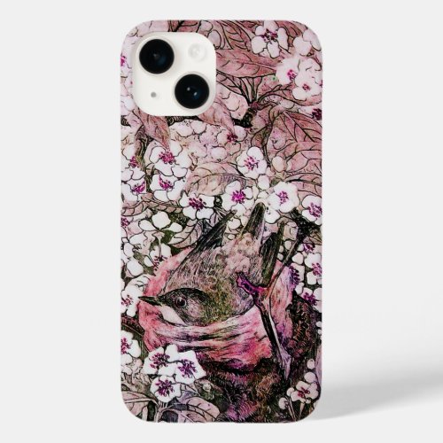 BIRD NEST TREE WITH WHITE PINK SPRING FLOWERS Case_Mate iPhone 14 CASE