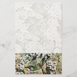 BIRD NEST ,white brown green yellow Stationery