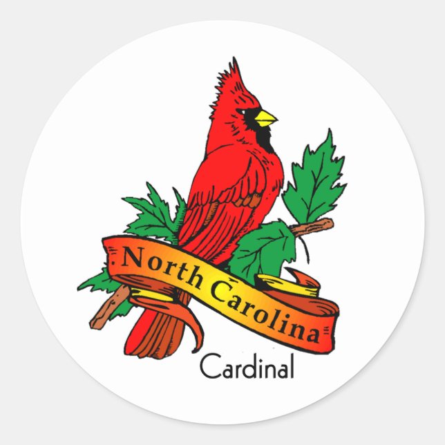 Bird North Carolina Classic Round Sticker (Front)