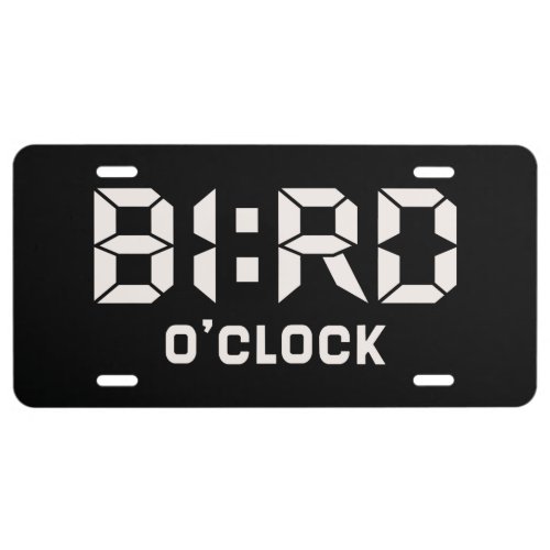 BIRD OClock License Plate