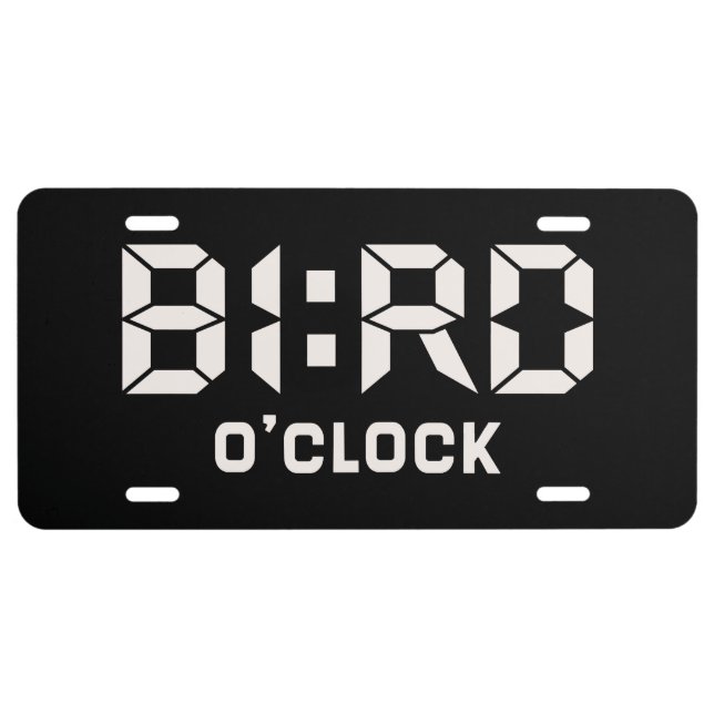 BIRD O'Clock License Plate (Front)