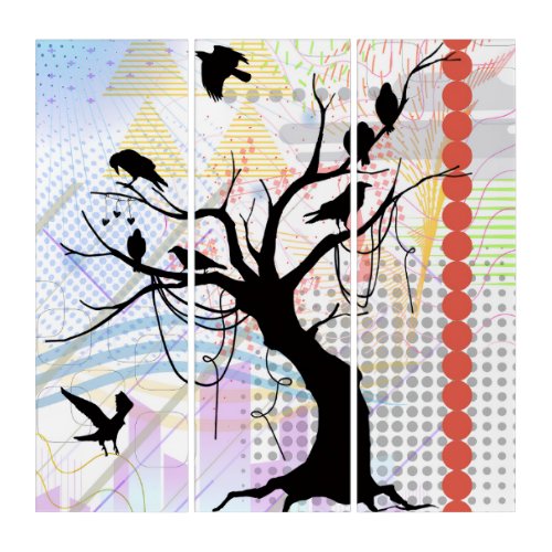 Bird of a Feather Be Unique Together Triptych