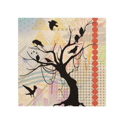 Bird of a Feather Be Unique Together Wood Wall Art