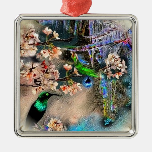 Bird of Equinox Metal Ornament (Front)