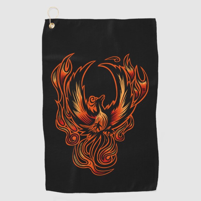 Bird Of Fire Golf Towel (Front)