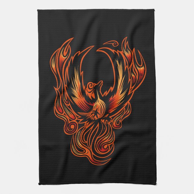 Bird Of Fire Kitchen Towel (Vertical)
