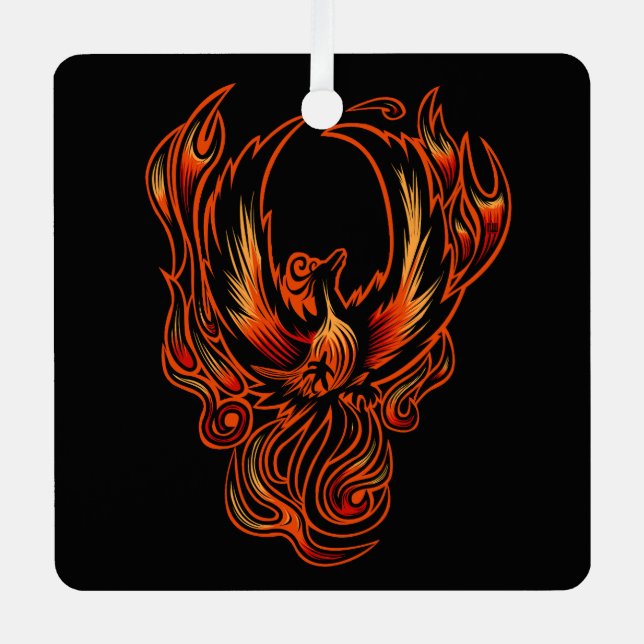 Bird Of Fire Metal Ornament (Front)