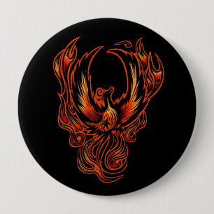 Bird Of Fire Throw Blanket Button