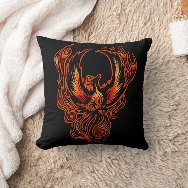 Bird Of Fire Throw Pillow (Blanket)