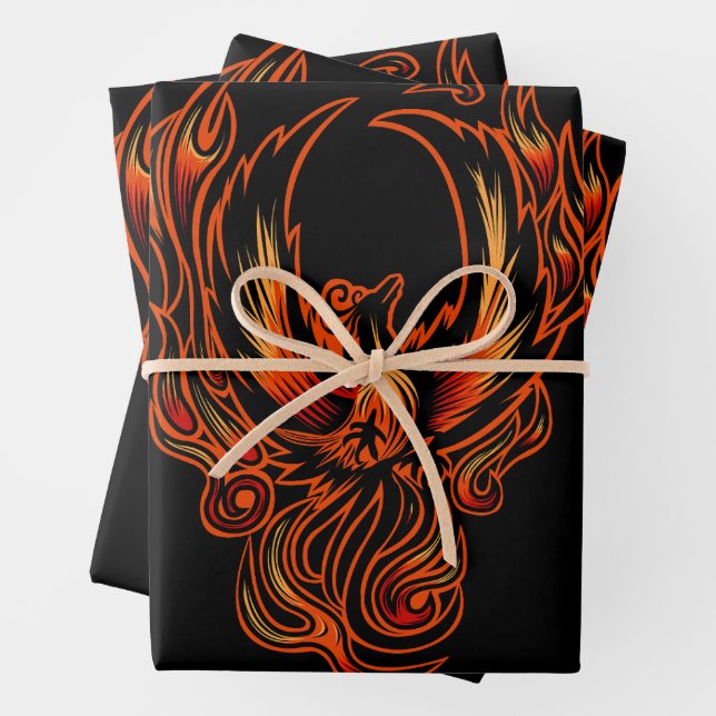 Bird Of Fire Wrapping Paper Sheets (In situ)