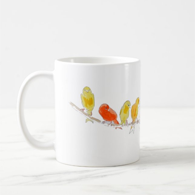 bird of hope_canary coffee mug (Left)