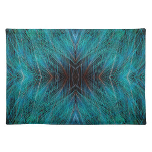 Bird Of Paradies Fractal Feather Design Cloth Placemat