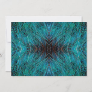 Bird Of Paradies Fractal Feather Design Thank You Card