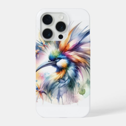 Bird of Paradise 130624AREF104 _ Watercolor iPhone 15 Pro Case