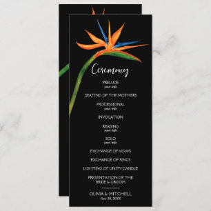Bird of Paradise All In One Wedding Program