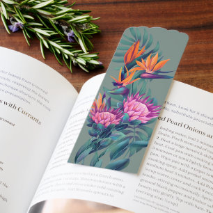 Bird of Paradise and Protea Bookmark