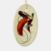 Bird of Paradise, Bird Illustration, Vintage Ceramic Ornament (Right)