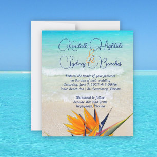 Bird of Paradise Budget Wedding Invitations