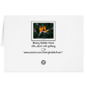Bird of Paradise Card (Back Horizontal)