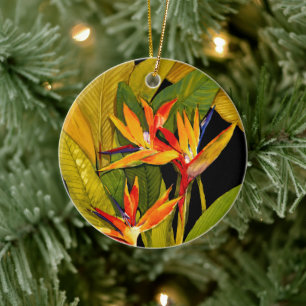 Bird of Paradise Ceramic Ornament