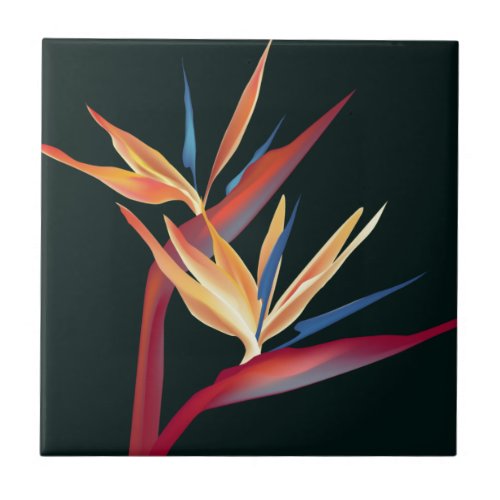 Bird of Paradise Ceramic Tile