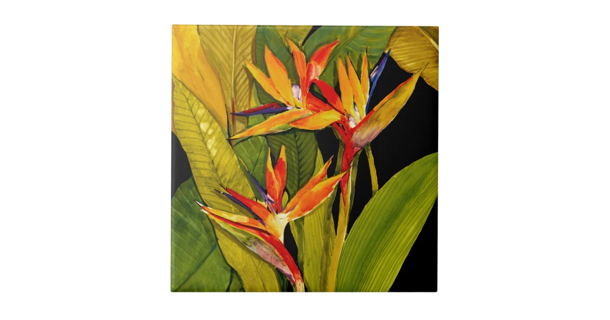 Bird of Paradise Ceramic Tile | Zazzle