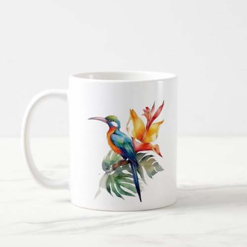 Bird of Paradise colorful phantasy bird n flower Coffee Mug